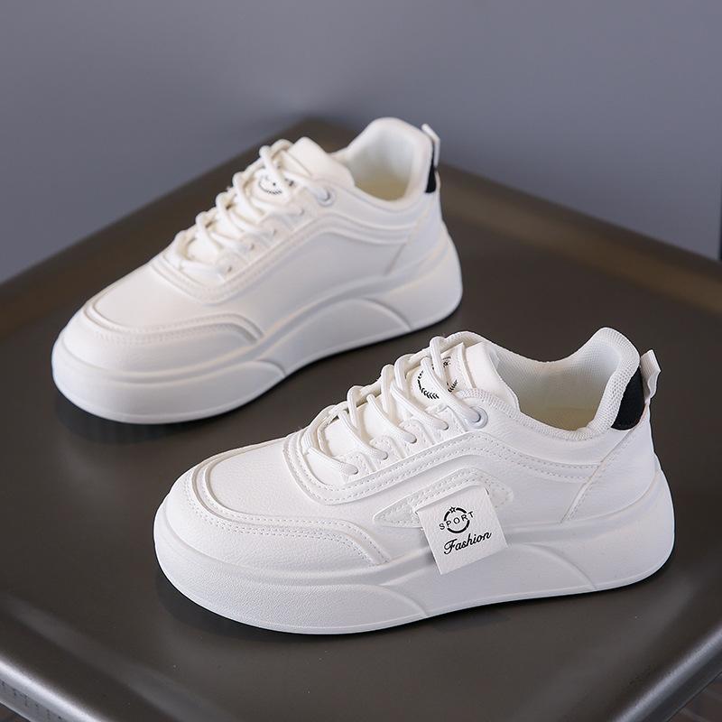 Spring Little White Shoes New Ins Female Students Platform Heightening Sports Board Shoes Casual