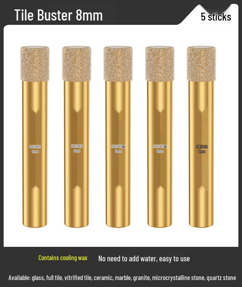 Green Forest 6mm Magnetic Hole Saw for Glass, Marble, & Vitrified Tile.