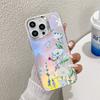 For iPhone 14 Pro Max Case Stylish Flower Pattern Electroplated Anti-Drop Phone Cover