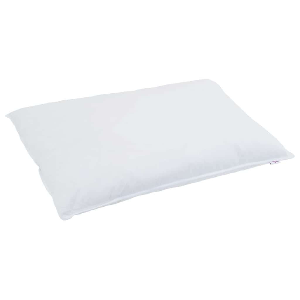 Pillow with Pillowcase White 40 X 80 Cm Feather Filled