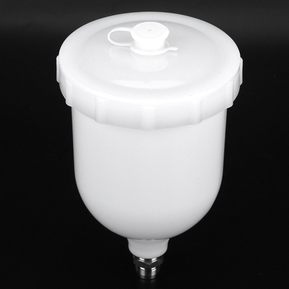 600ml Spray Gun Pot Threaded Connector For Dv1 GTI Pro TT GFG Gravity Feed Spray Gun Pot Plastic Material