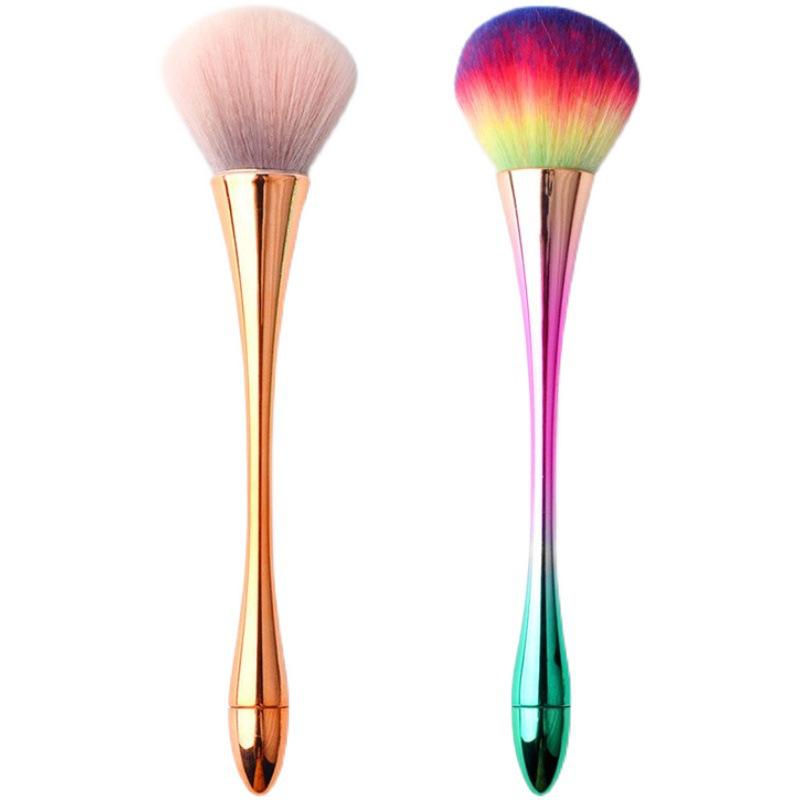 Nagelstaubbürste & Make-up-Pinsel-Set: Großer Kopf, Langer Griff, Schmaler Mittelteil für Setting-Puder, Foundation & Rouge