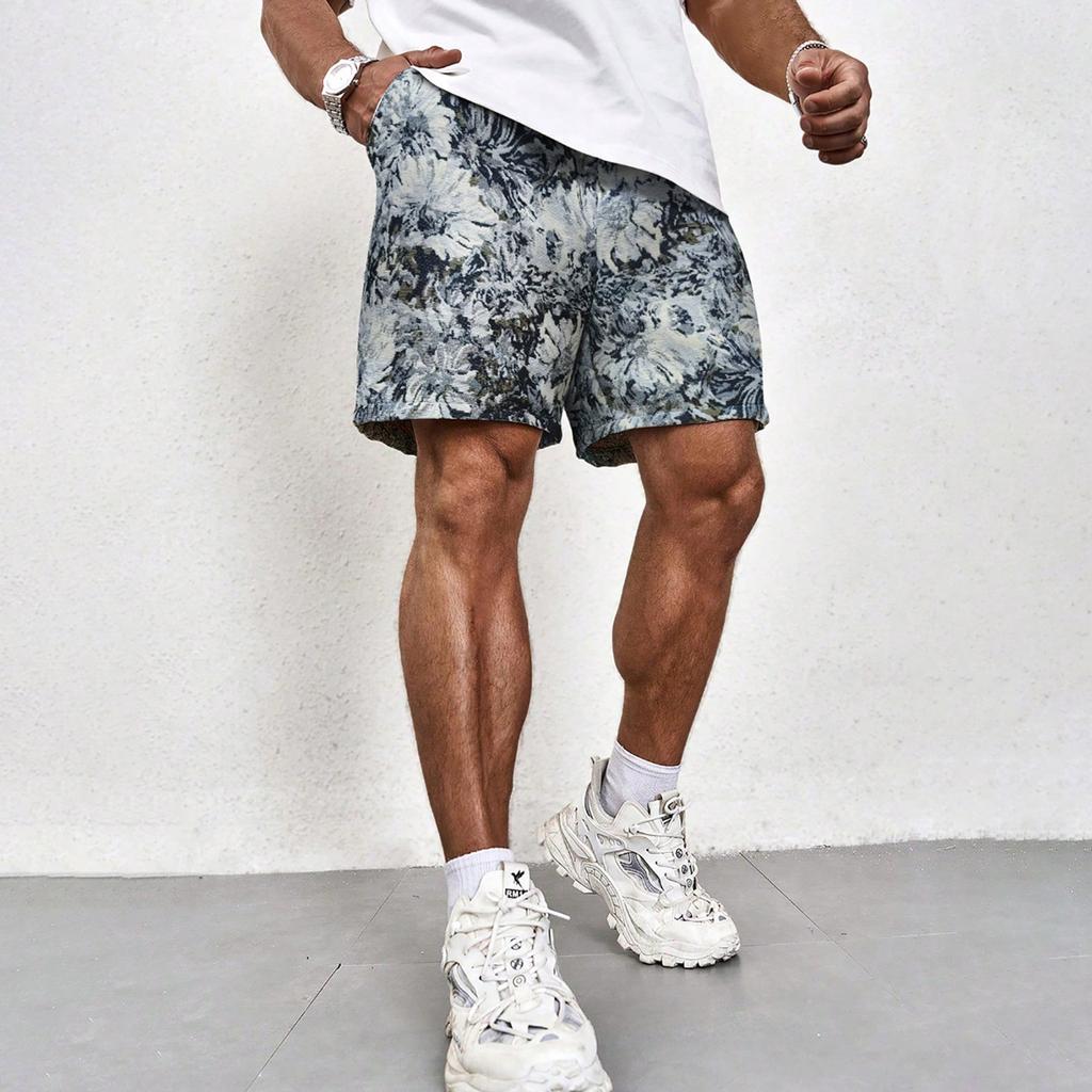 Pánské letní ležérní šortky s potiskem Pánské módní sportovní šortky