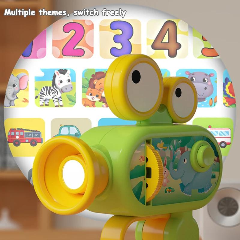 Baby Early Education Puzzle Projector Torch Toys Kids Handheld Projection Flashlight, Children's Luminous Toys,80Patterns,