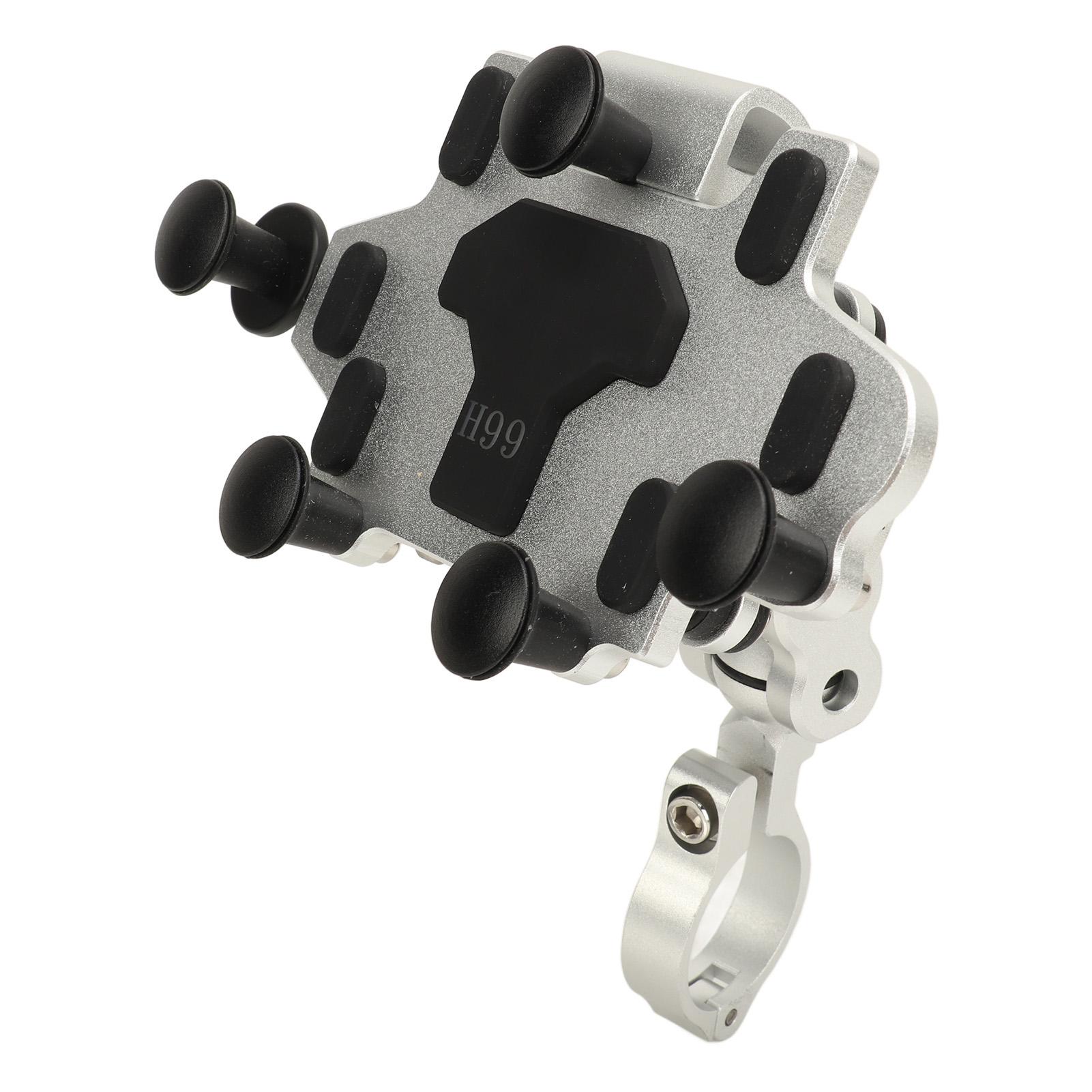 

Крепление для телефона на мотоцикл, вращение на 540 градусов, 2 скорости, регулируемый устойчивый держатель для телефона на мотоцикле серебряный