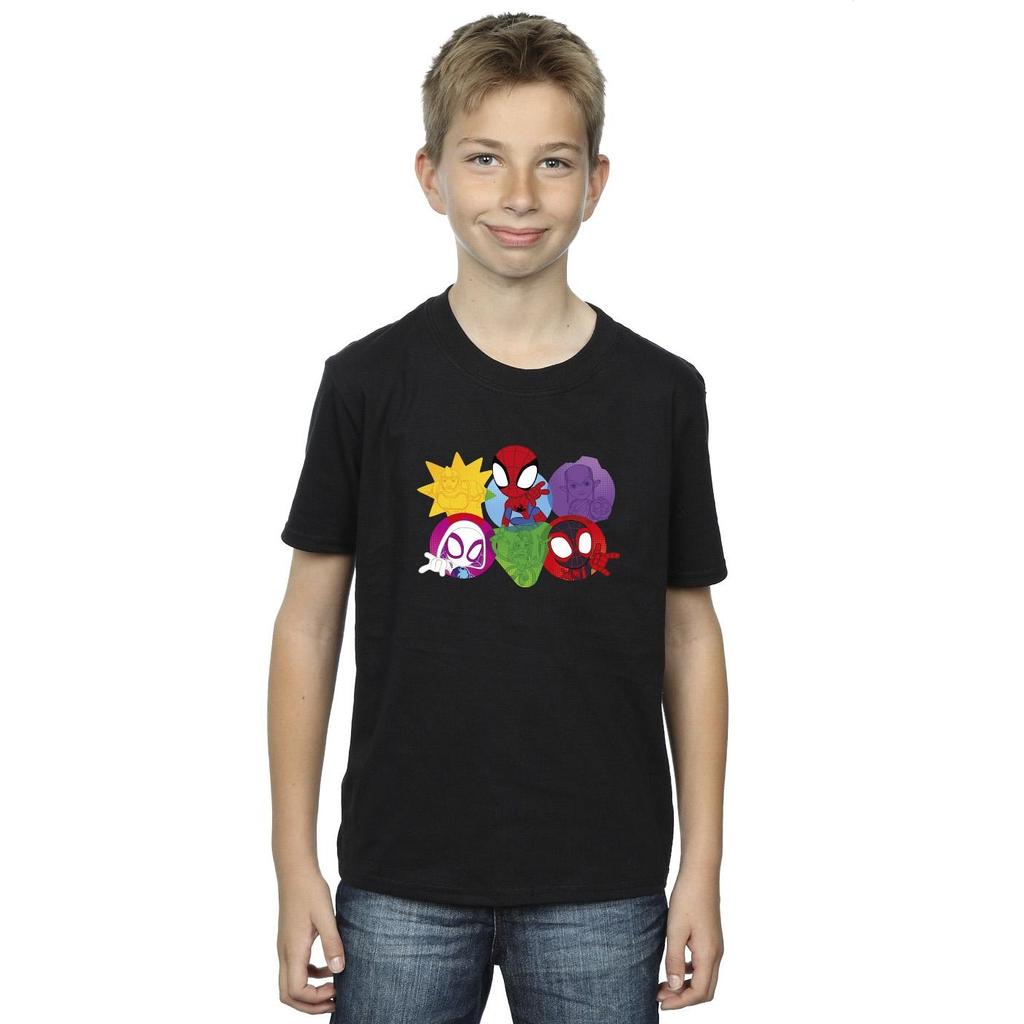 Marvel Boys Spidey And His Amazing Friends Faces T-Shirt