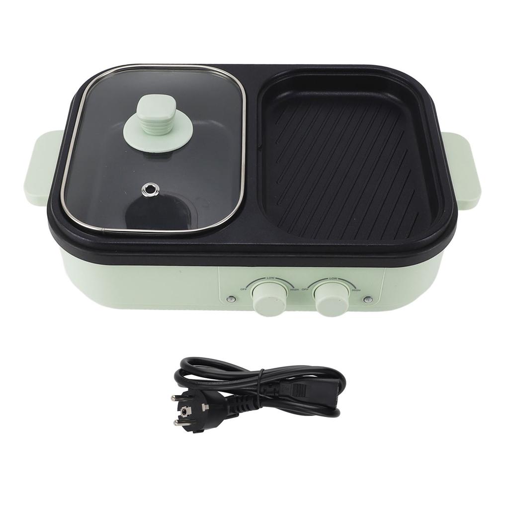 1300W elektrický vařič s přepážkou Nepřilnavý oboustranný elektrický hrnec na smažení varný hrnec pro