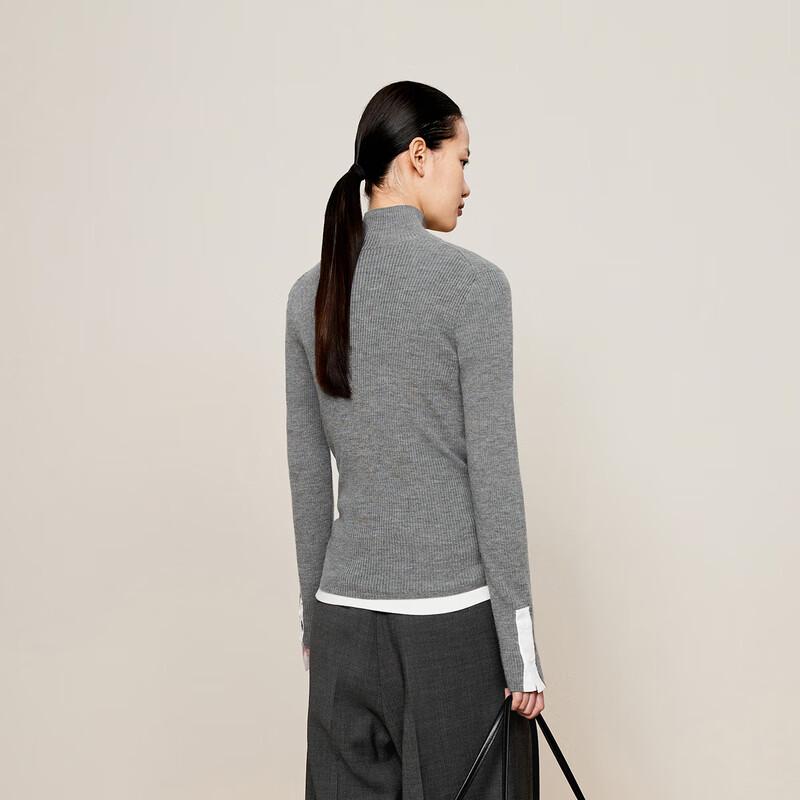 LESS Women's 2024 Winter Slim-Fit High-Neck Sweater