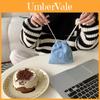 Vintage Corduroy Drawstring Cosmetic Bag Adorable Smiley Face Organizer Pouch