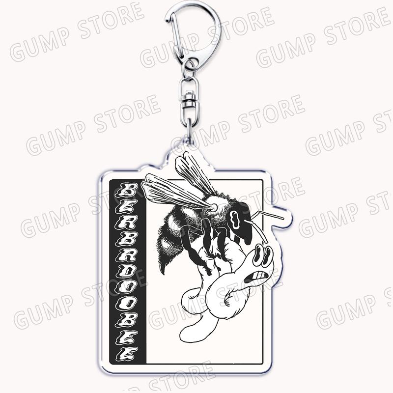 

I Love Beabadoobee Singer Keychains for Women Accessories Pastel Beatopia Bear Love Worm Song Keyring Fans Friends Music Gifts