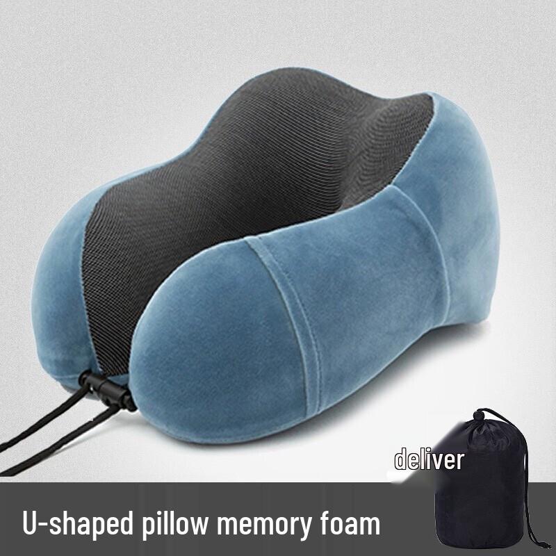 Caspian Wolf U-Shaped Memory Foam Neck Pillow - Portable Magnetic Travel Neck Support for Men & Women