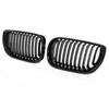 Car Front Kidney Grill Gloss Black Double Slat Hood Grille Racing Grills for BMW 3 Series E46 4 Door 2002-2005 Car Replacement