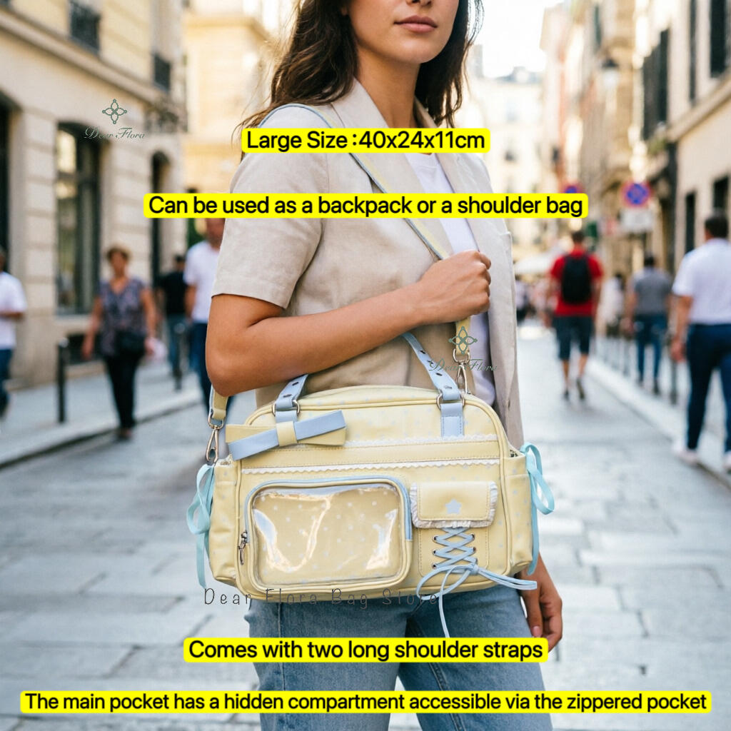 Neuer Y2K Süßer Itabag Comic-Ausstellung Rucksack mit großem Fassungsvermögen Süßes Mädchen Transparente Umhängetasche DIY Abzeichen Display Umhängetasche