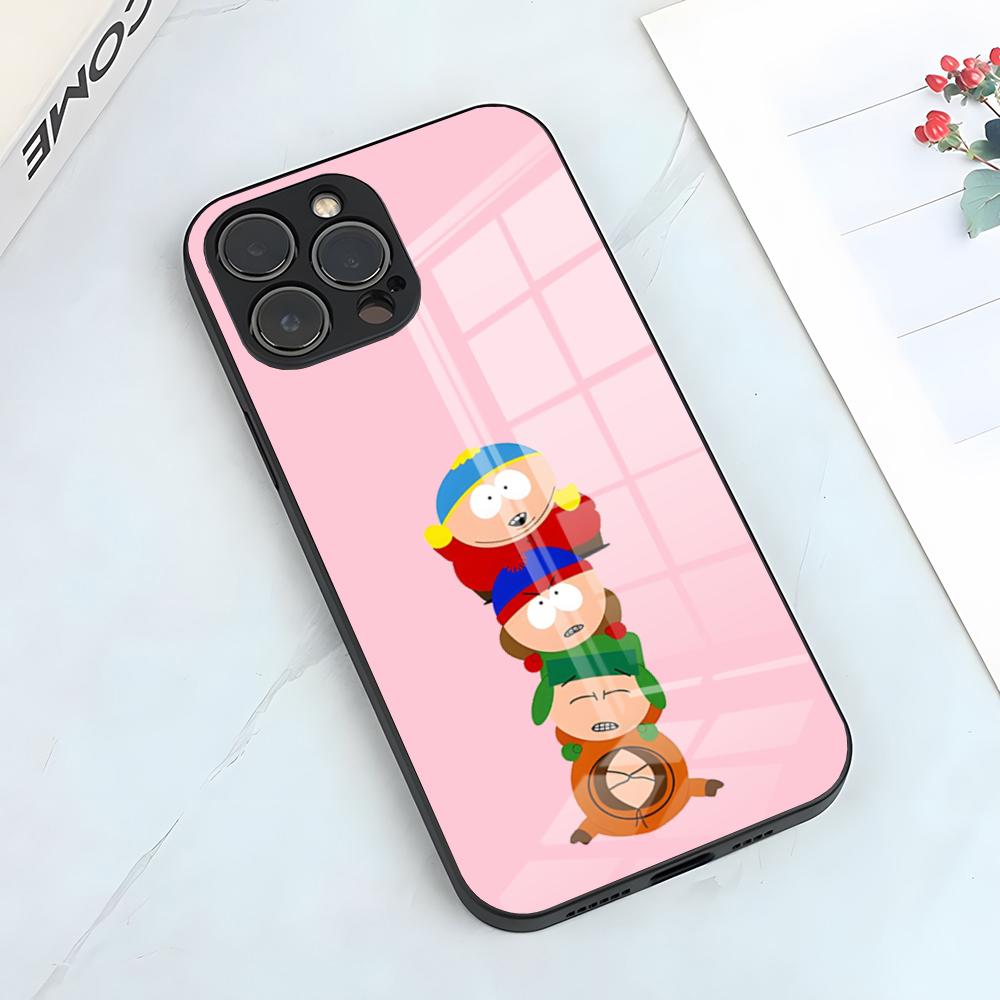 Cool South Park Phone Case For IPhone 17 Pro Max 15 Pro 16 14 Plus 12 13 Mini 11 Pro Shockproof Glass Cover