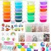 La Gacela Slime Kit - 24 Pieces Crystal Clay, Goldfish Bowl Beads, Fruit Slices, Crafting Tools, Stress Relief, Kids, Elementary School Boys, Girls, B