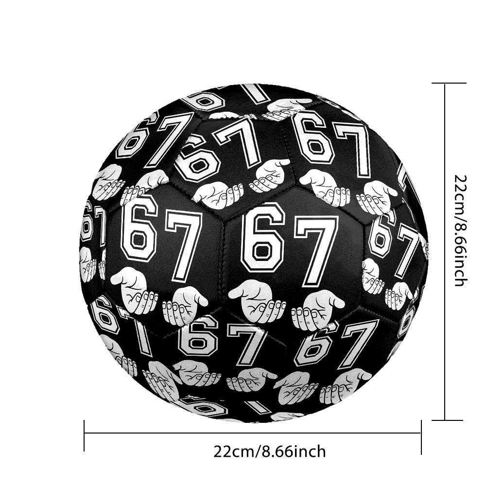 1pc Hands Numbers Theme Soccer Ball Football, Size 5, Lightweight PVC, Outdoor Training Soccer Ball,Gift C6552