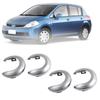 Car Interior Door Handle Cover Handle Escutcheon for Nissan Tiida 2005-2010 1.6 LIVINA NV200 Geniss Silver Gray