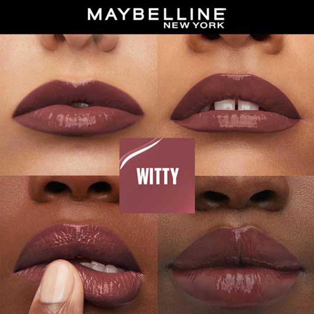 Maybelline New York SuperStay Vinyl Ink Liquid Lipstick Witty 4.2Ml Long-Lasting Glossy Smudge-Free Color