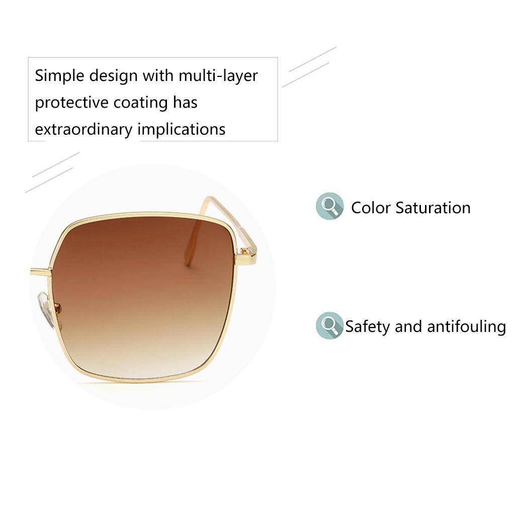 Vintage Retro Square Sunglasses Mirrored Metal Frame Glasses Women Gifts