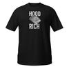 2025 Summer Hood Rich HipHop Black Culture ShortSleeve Unisex Rapper Clothing 100 Pure Cotton Printed Leisure Tshirts Y2k