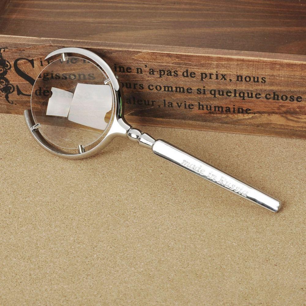 8X Magnifying Glass Metal Crafts Classic Magnifier Optical Elements Handheld Magnifier  Gifts