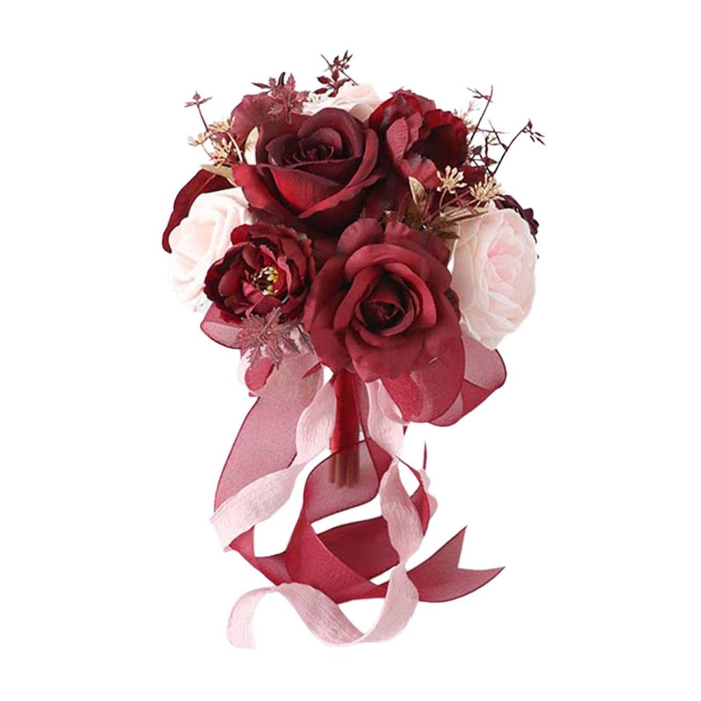 Bridal Bouquet Home Decor Lifelike Elegant Romantic Decoration Fake Ceremony Anniversary Prom Mother's Day Valentine's Day