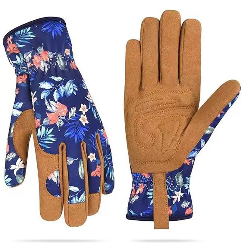 

Gardening Gloves for Women Thorn Proof Breathable Leather Gardening Weeding Working Gloves Puncture Resistant Planting Pruning
