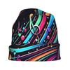 ZLIENSZUS Adult Knit Hat with Music-Themed - Suitable for Weekend Errands, Meetups & Casual Attire | Stylish Beanie for City Outfits, Casual Fashion F