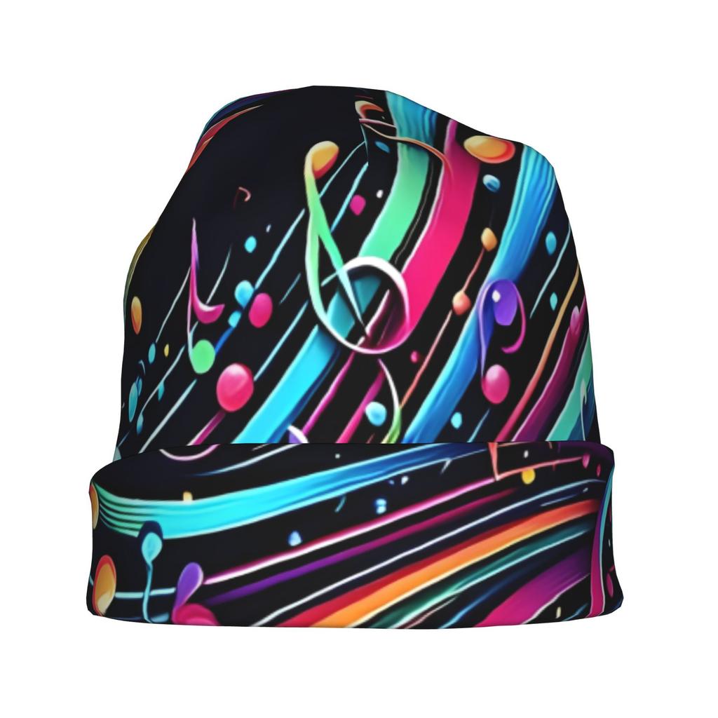 ZLIENSZUS Adult Knit Hat with Music-Themed - Suitable for Weekend Errands, Meetups & Casual Attire | Stylish Beanie for City Outfits, Casual Fashion F