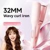 32mm Wellenlockenstab Tiefes Rillendesign 10 Millionen Negative Ionen Schnelles 15 Min Styling Verbrühungsschutz Lockenstab