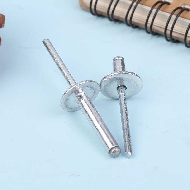 30 Pcs Large Flange Blind Rivets, Aluminum Rivets Assortment Kit Blind Rivets, Round Head Rivets