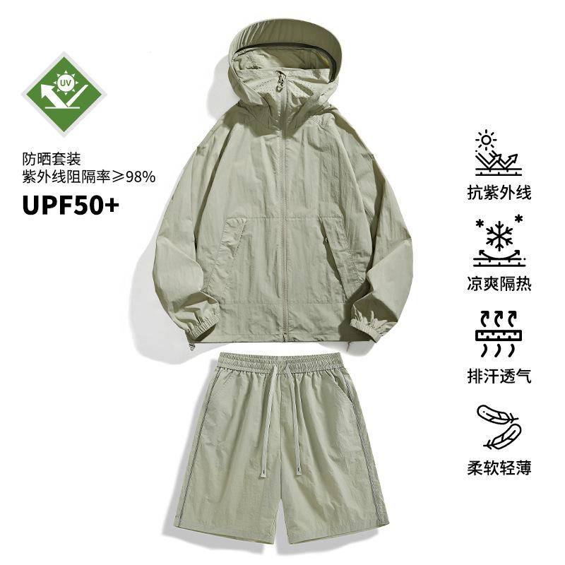 Roupas de sol com visão noturna refletiva masculinas leves e respiráveis tops de sol femininos esportivos ao ar livre trajes de sol para casais