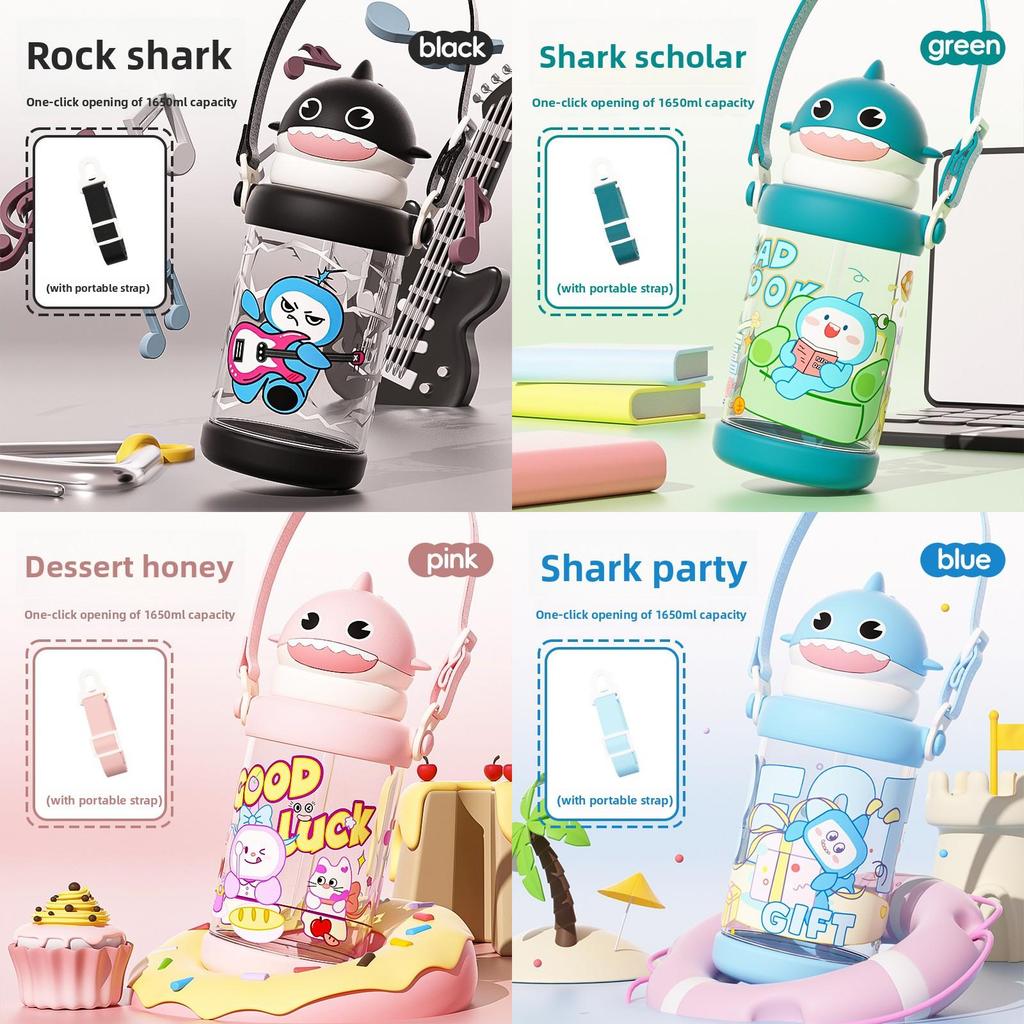 Cartoon Childrens Plastic Cup With Straw And Heat Resistant Material For Outdoor Use