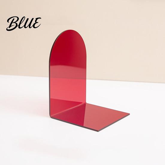 Acrylic Bookends for Shelves 1 Pair Bookends Clear Book Ends Holders Shelves Decorative Arch Home Library Storage Supplies Stopper Bookshelf