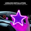 Solar Charging LED Car Window Lights Star Shaped Sparkling Mood Lights Neon Lights Car Interior Light Window Glowing Decoration