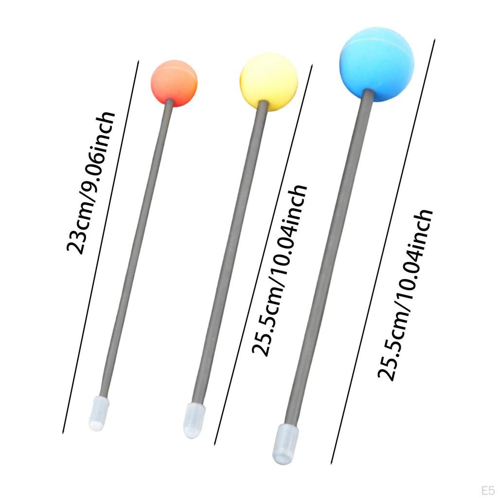 3 kusy třecí gongové paličky Akustický perkusní doplněk Materiál EVA Všestranné zvukové efekty