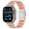 Magnetyczny Pasek ze Stopu z Paskiem ze Skóry Silikonowej dla Apple Watch Seria 12 11 10 SE1 2 3 /Ultra4 3 2 1 38/41/42/46/49 mm