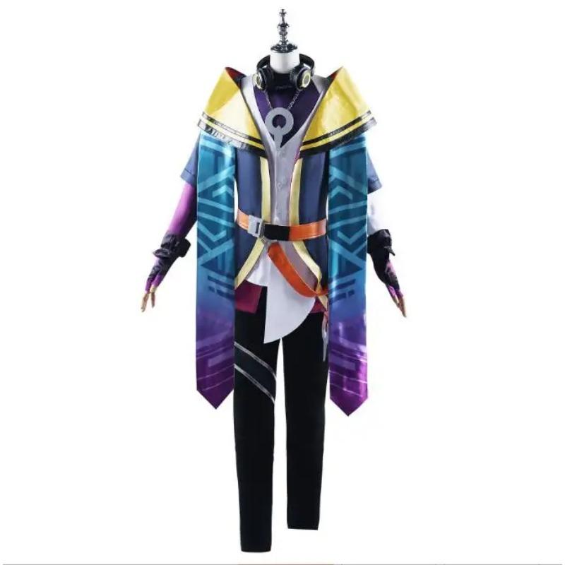 Heartsteel Aphelios Cosplay Fantasy Wigs Mask Gloves Suits Anime Game LoL Costume Disguise Adult Men Roleplay Outfit Halloween