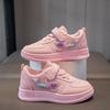 2024 Spring and Autumn New White Girls' Sports Shoes for Active Children, Breathable and Versatile, Perfect for Casual Wear.