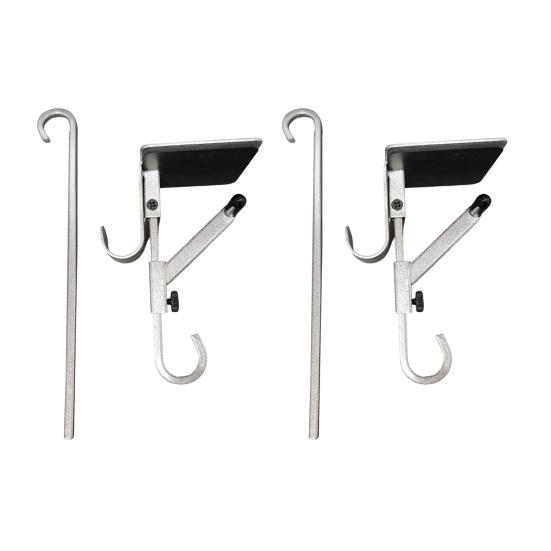 2/4Pcs Christmas Fireplace Stocking Garland Hanger No Drill Adjustable Mantle Garland Holder Heavy Duty Xmas Stockings Decoration Hanging Hook
