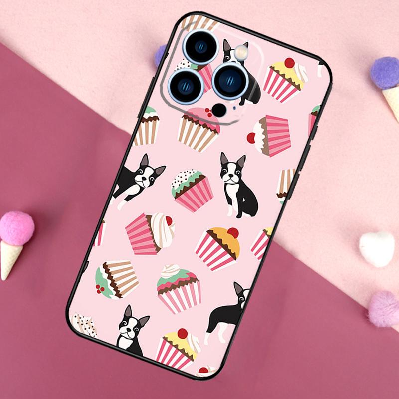 Funny Boston Terrier Dog Phone Case For iPhone 17 Pro Max 17 Air 16E 13 12 Mini 15 14 Plus 11 16 Pro Max Back Cover