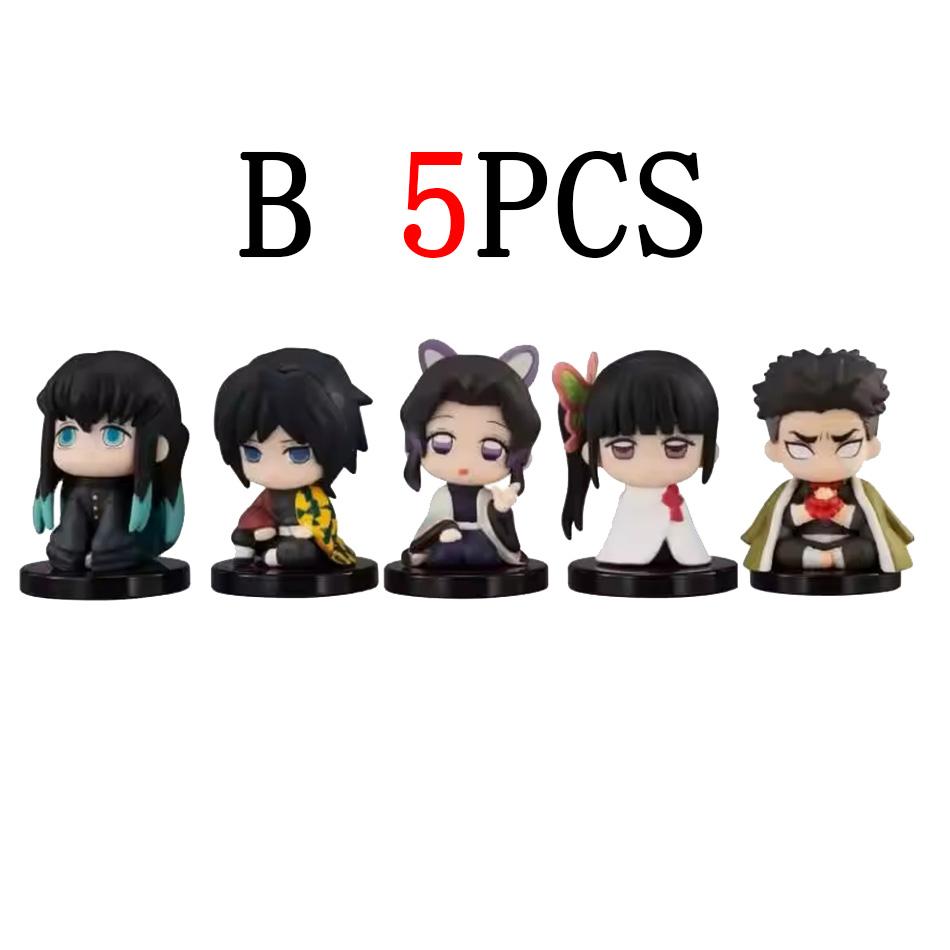 Anime Demon Slayer Figure Nezuko Tanjirou Zenitsu Inosuke Kyoujurou Giyuu Kawaii Qposket PVC Model Toys Gift 15 Style