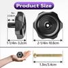 6 PCS RV Window Vent Knob 1" Shaft, Premium Plastic Window and Vent Replacement Knob 2-1/4 Inch Diameter, Travel Trailer Window Knobs for Window