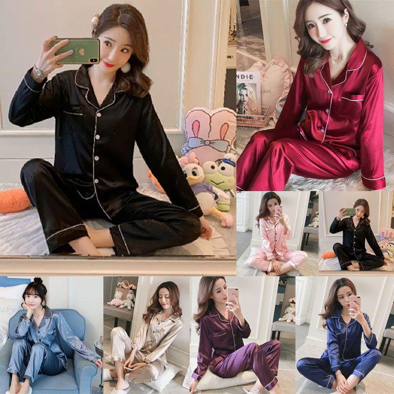 Luxuriously Soft Ice Fabric Ladies Long Sleeve Pyjamas Set For Ultimate Comfort