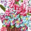 DIY Ribbon Embroidery Kit Flower Cross Stitch Crafts Wall Arts Ornaments