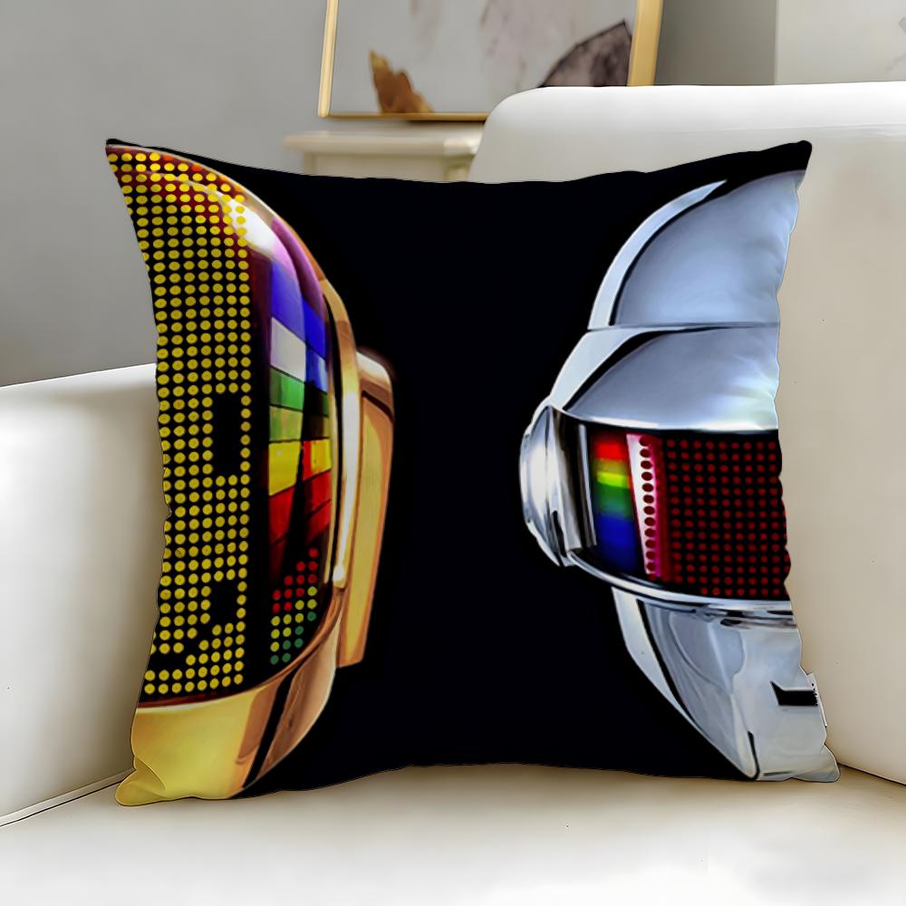 Klassische Band Daft Punk Kissenbezug Weich & Leicht zu Waschen – Vielseitig für Sofa, Bett, Reise und Büro
