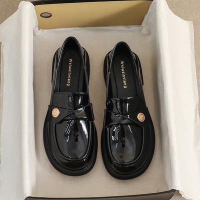 Dames plateau leren schoenen