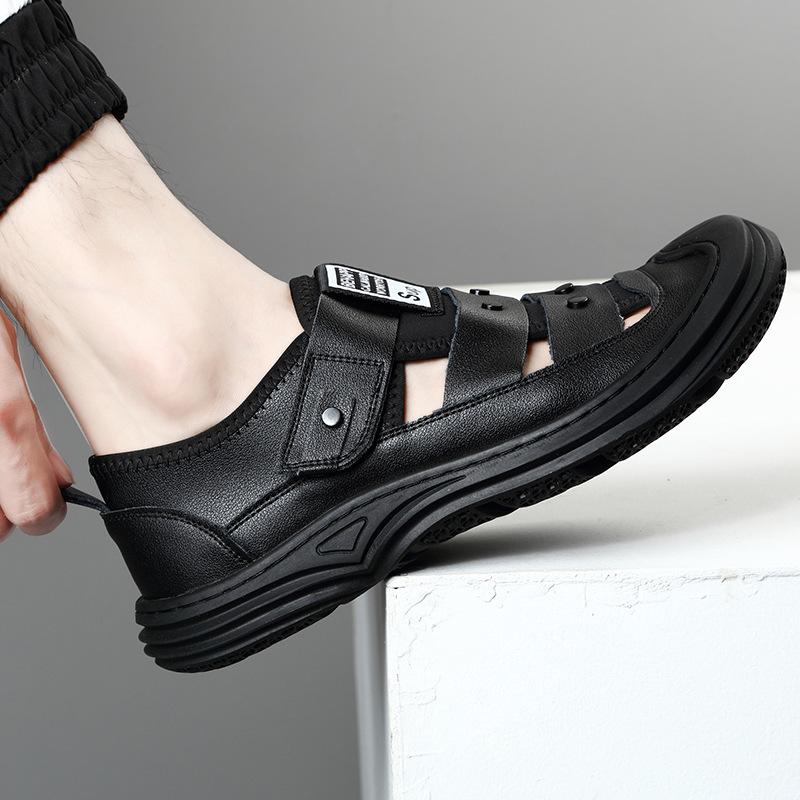 Fashion Summer casual men's shoes Trendy casual personalized style design Outdoor street walking Black and White Breathable shoes