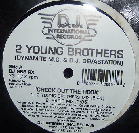 

12inch Record 2 YOUNG BROTHERS - Check Out The Hook DJ988RX D.J. Internatio 1991 US Dance & Electronica Used