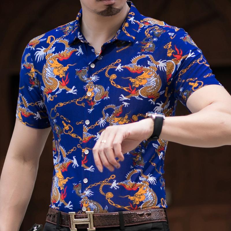 Рубашка с коротким рукавом и цветочным принтом — фото 3